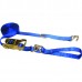 1'' x 20' Ratchet Strap Assembly W/ Wire Hooks & Sliding D-Rings - 1,000 lbs WLL